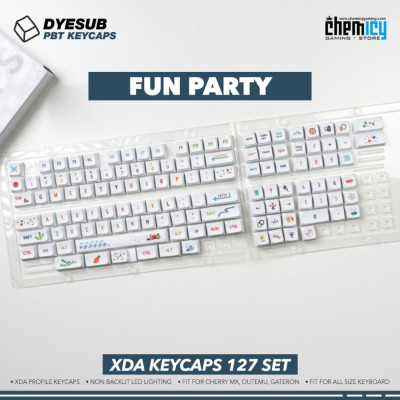 Keycaps Fun Party PBT Dye-subs 127 Set XDA Profile